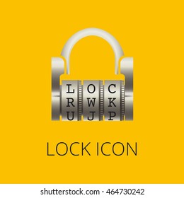 Lock Icon. It can be used for WEB, printing, advertising and information about your business or project.