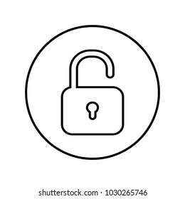 Lock icon in circle