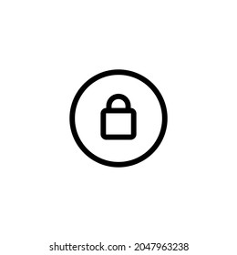 Lock icon circle padlock single icon graphic design vector illustration