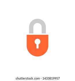 Lock icon. Closed lock vector illustration for web design and mobile app