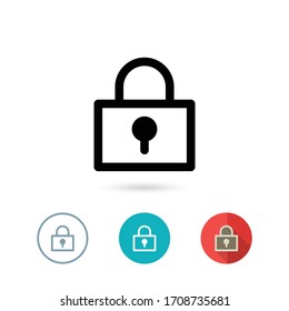 Colección de iconos de bloqueo. Signo abstracto y símbolo para el diseño de su sitio web. Imagen del vector EPS10.