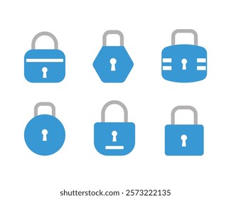 Lock icon collection. Padlock icons. Locked and unlocked icons. Security symbols