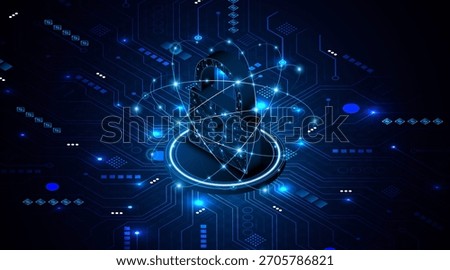 Lock icon. Cyber ​​security and data protection concepts and privacy. Innovative concept of advanced safety technology	
