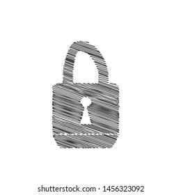 Lock icon. Data secure sign