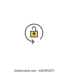Lock icon design. Essential icon vector illustration
