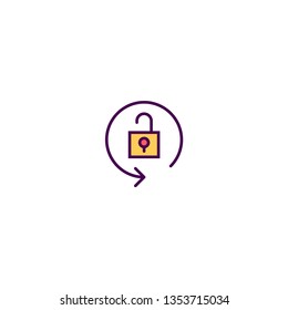 Lock icon design. Essential icon vector illustration