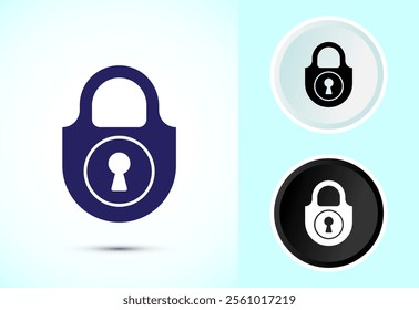 Lock icon design illustration. Security sign symbol, padlock icon