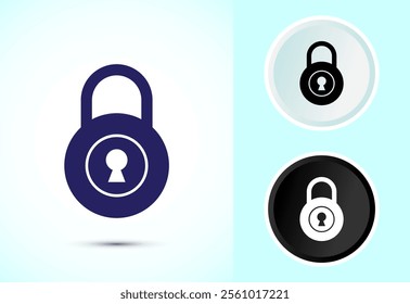 Lock icon design illustration. Security sign symbol, padlock icon