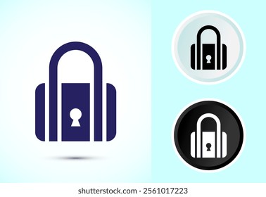 Lock icon design illustration. Security sign symbol, padlock icon