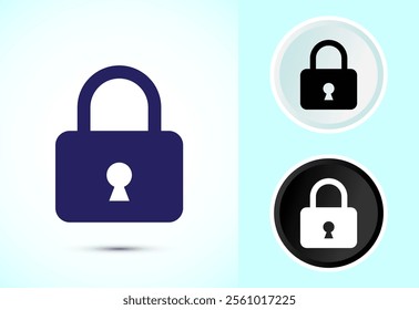 Lock icon design illustration. Security sign symbol, padlock icon