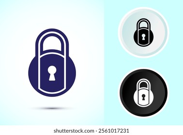 Lock icon design illustration. Security sign symbol, padlock icon