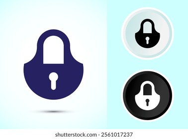 Lock icon design illustration. Security sign symbol, padlock icon