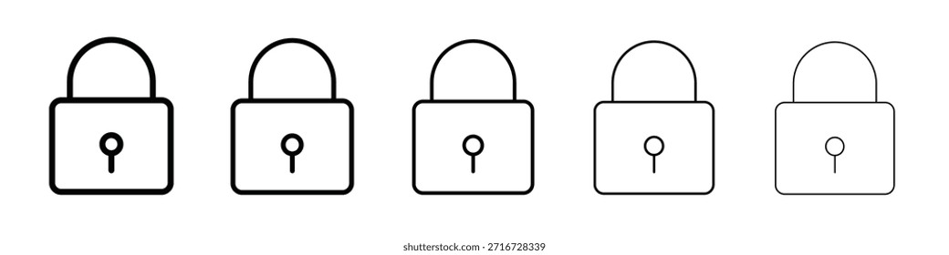 Diseño de icono de bloqueo, logotipo, App, interfaz de usuario. Ilustración vectorial, EPS