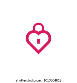 Lock icon design for valentines day.