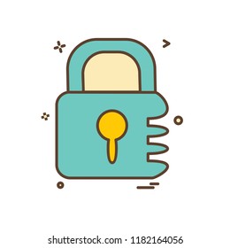Lock icon design vector