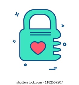 Lock icon design vector 