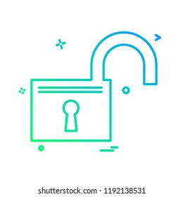 Lock icon design vector