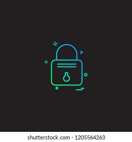 Lock icon design vector 