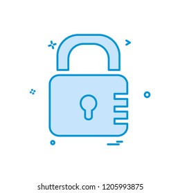 Lock icon design vector