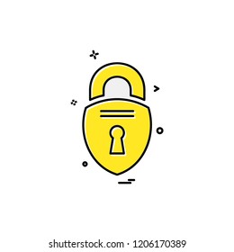 Lock icon design vector