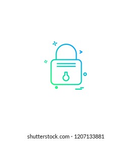 Lock icon design vector 