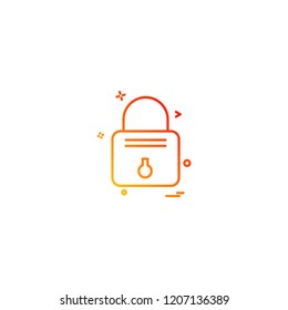 Lock icon design vector 