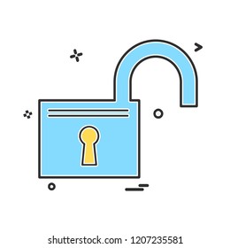 Lock icon design vector