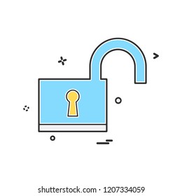 Lock icon design vector