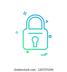 Lock icon design vector