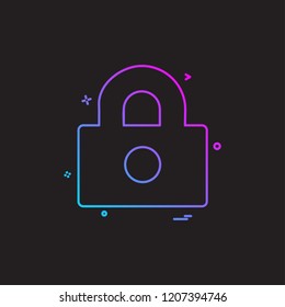 Lock icon design vector 