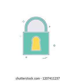 Lock icon design vector 