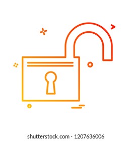 Lock icon design vector