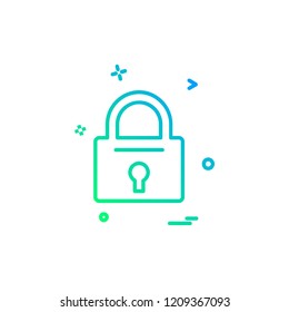 Lock icon design vector