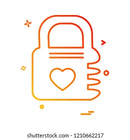 Lock icon design vector 