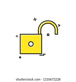 Lock icon design vector 