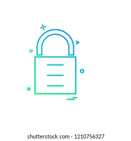 Lock icon design vector 