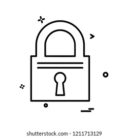 Lock icon design vector 
