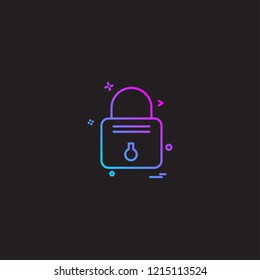 Lock icon design vector 