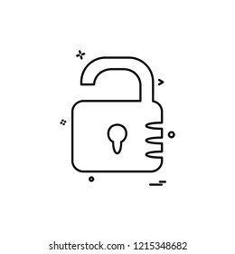 Lock icon design vector
