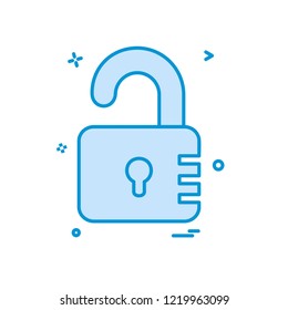 Lock icon design vector