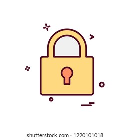 Lock icon design vector