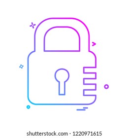 Lock icon design vector
