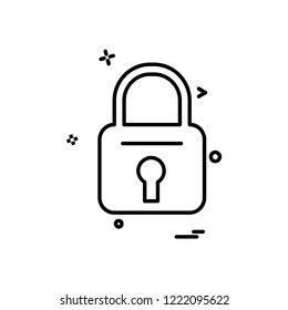 Lock icon design vector