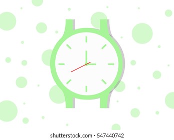 lock icon design. Vector office clock icon with shadow. Seven o'clock