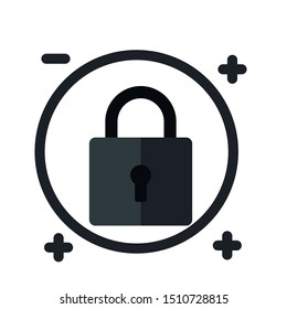 lock icon design vevtor in the white background