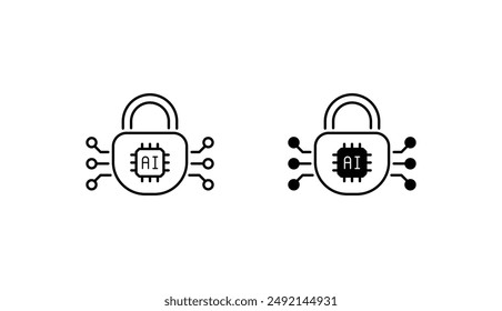 Lock icon design with white background stock illustration