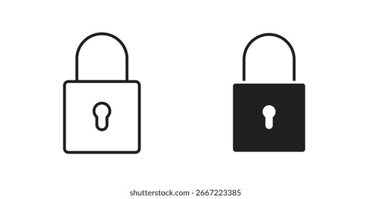 Lock icon. doodle graphics vectors