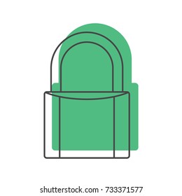 Lock icon, doodle style