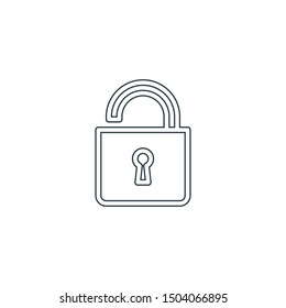 Lock icon. Door secure symbol
