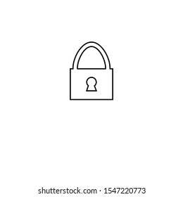 Lock icon. Door secure symbol. 
